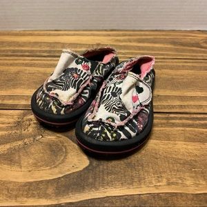 Zebra Sanuk slip on